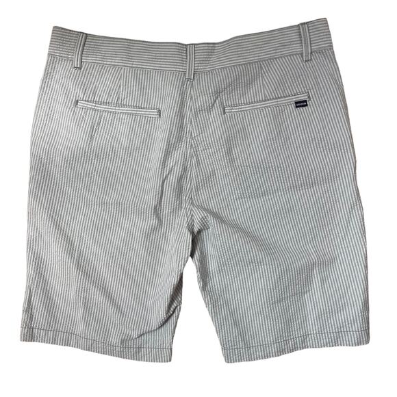 Union Men's Striped Seersucker Chino Shorts Size 34 Regular - Picture 2 of 4